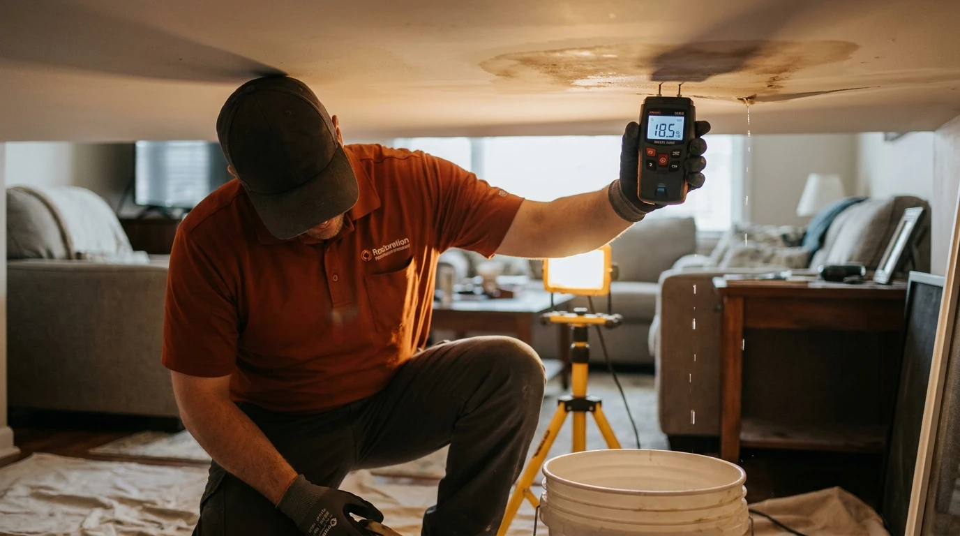 What should you do in the first hour, before anyone arrives: who to call for a roof leak in Saratoga Springs, UT